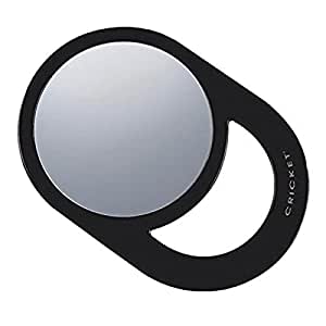 Cricket Oval Styling Mirror (Black), 6.75” x 6.75” image area, Lightweight