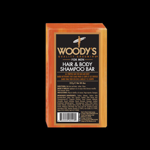 WOODY'S QUALITY GROOMING HAIR & BODY SHAMPOO BAR FOR MEN 8 OZ