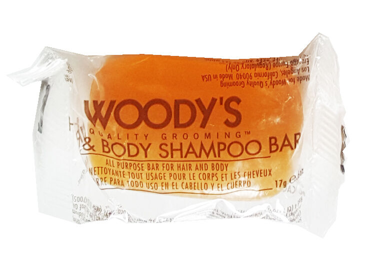 WOODY'S QUALITY GROOMING HAIR & BODY SHAMPOO BAR FOR MEN 0.6 OZ. (10PCS)