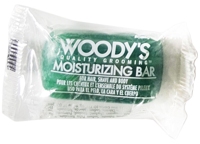 WOODY'S QUALITY GROOMING MOISTURIZING BAR FOR MEN – HAIR AND BODY 0.6OZ (10 pcs)