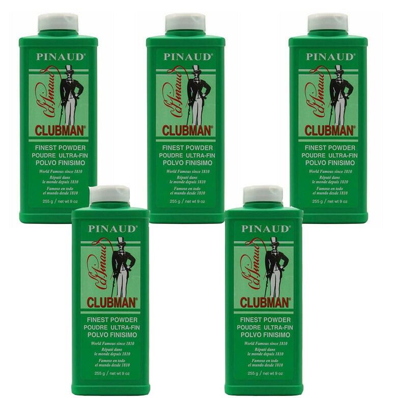 Clubman Pinaud Powder White 9 oz / 255g 5 Bottles