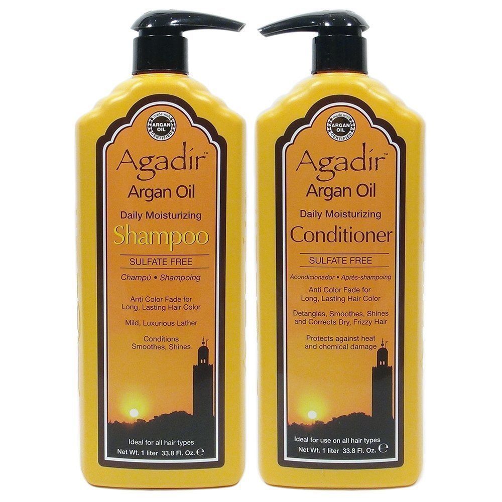 AGADIR Oil Daily Moisturizing Shampoo 33.8 OZ & Conditioner 33.8 OZ