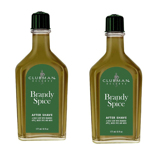 2 x Clubman Brandy Spice After Shave Lotion 6 OZ
