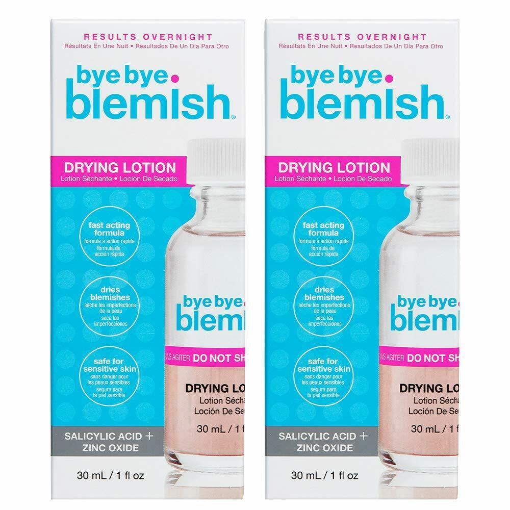 Bye Bye Blemish Acne Drying Lotion, Reduce Pimples Overnight 1oz ( Pack of 2 )