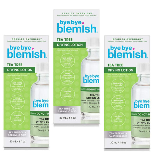 3 Bottles Bye Bye Blemish Drying Lotion Tea Tree Oil 1oz
