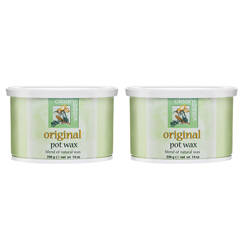 2X Clean + Easy Original Pot Wax 14 oz., Beeswax, for all areas of body (2 PCS)