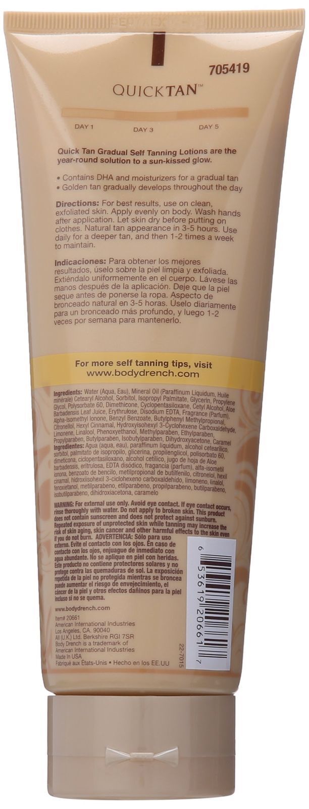 2 Tubes x BODY DRENCH QUICKTAN TANNING LOTION MEDIUM 8.0 OZ