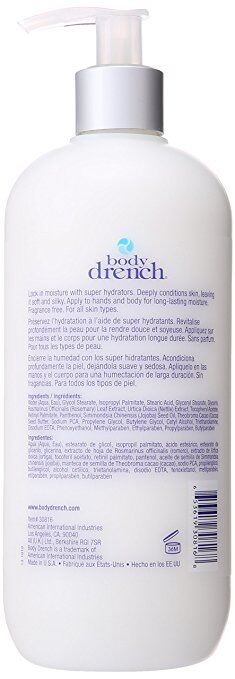 BODY DRENCH UNSCENTED MOISTURIZING DALIY LOTION 16 OZ