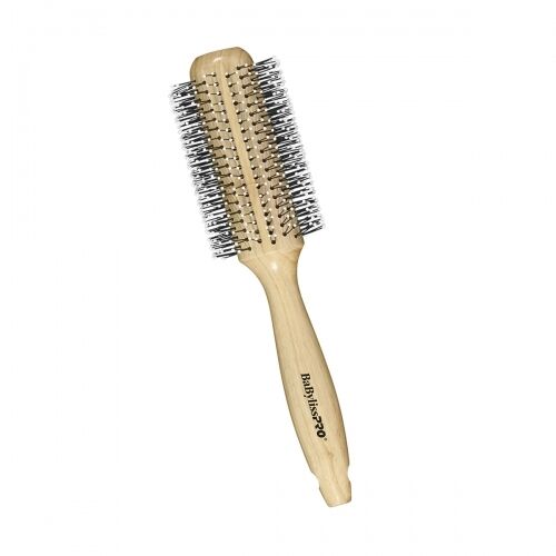BABWB35 BaByliss PRO Anti static Blow-Dry Wood Brush 35mm 1 3/8 Medium.