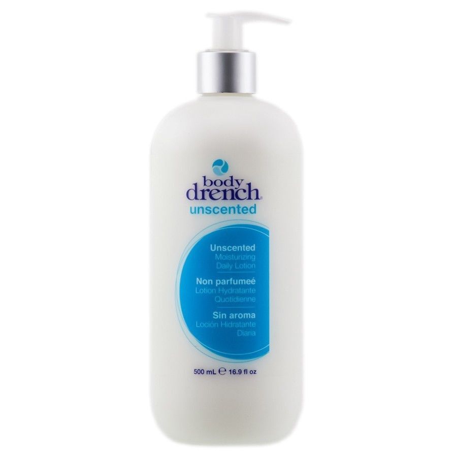 2 Bottles BODY DRENCH UNSCENTED MOISTURIZING DALIY LOTION 16 OZ