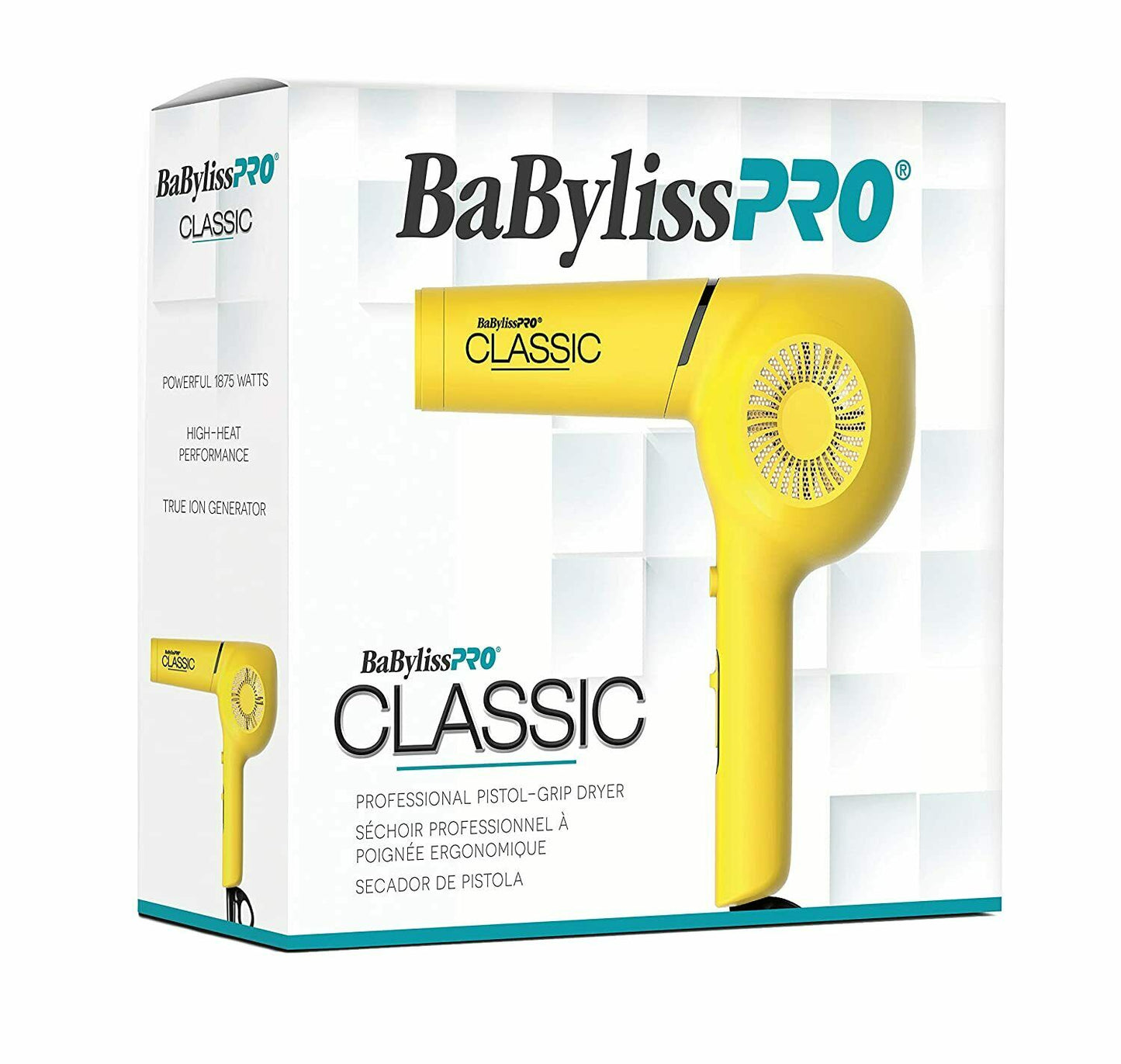 Babyliss Pro Nano Titanium BY5175UC Classic Yellow Dryer