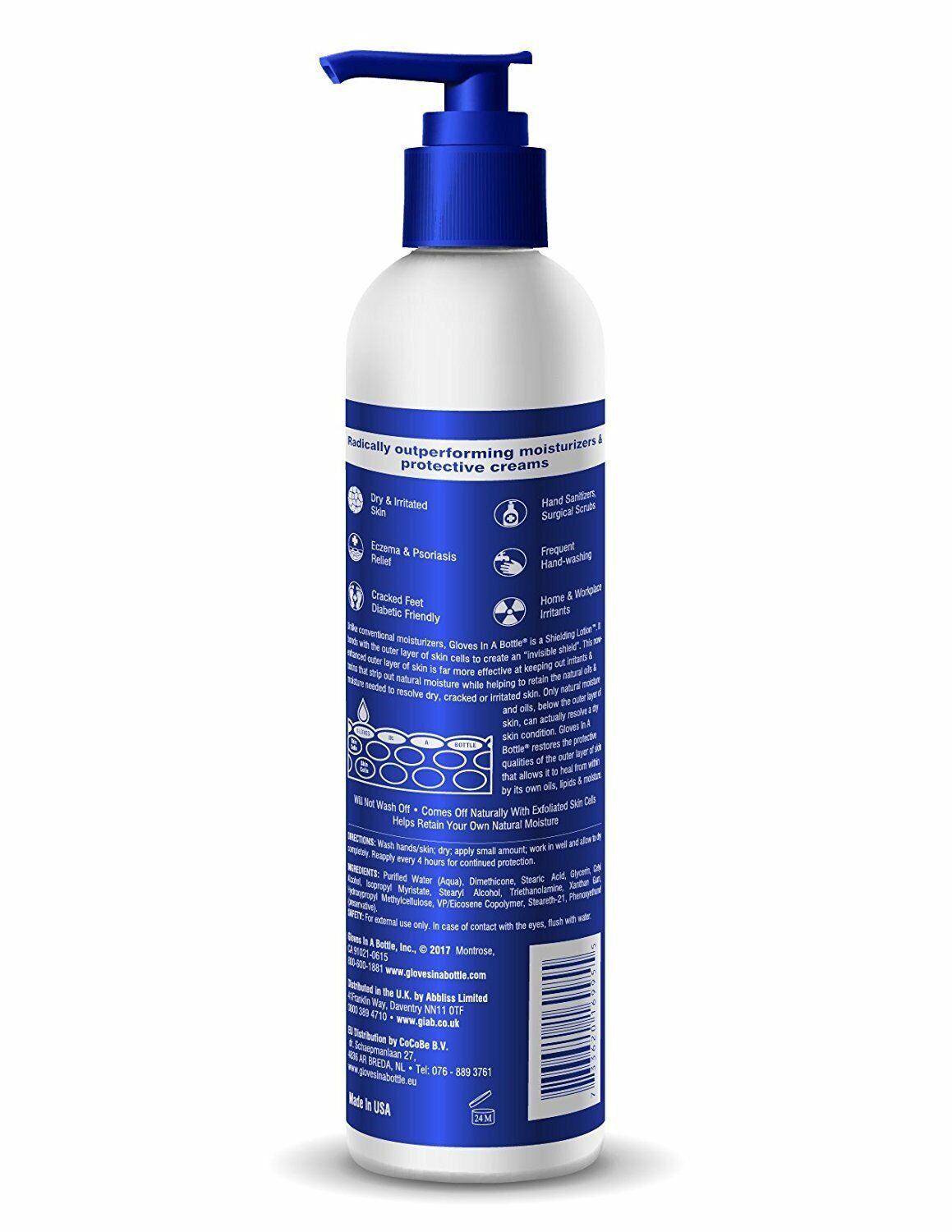 2x Gloves In A Bottle Shielding Lotion for Dry Skin Hand Body Shielding 16 oz
