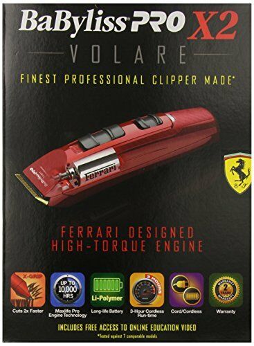 FX811 BABYLISS PRO VOLARE X2 WITH FERRARI-DESIGNED ENGINE RED