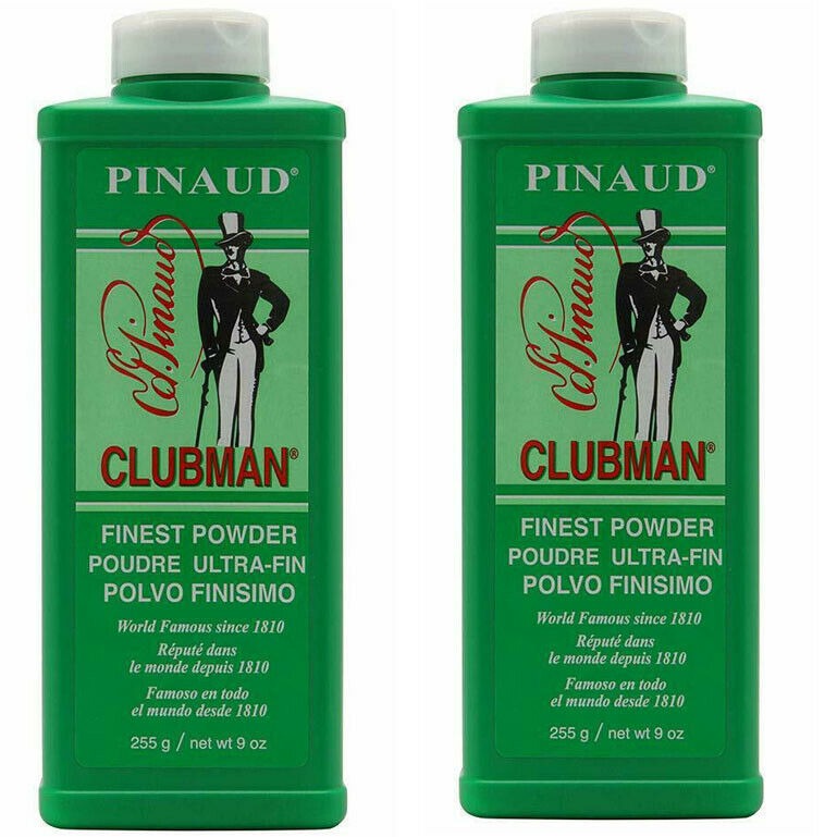 2 Bottles Clubman Pinaud Powder White 9 oz / 255g