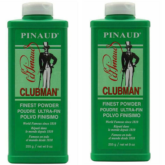 2 Bottles Clubman Pinaud Powder White 9 oz / 255g