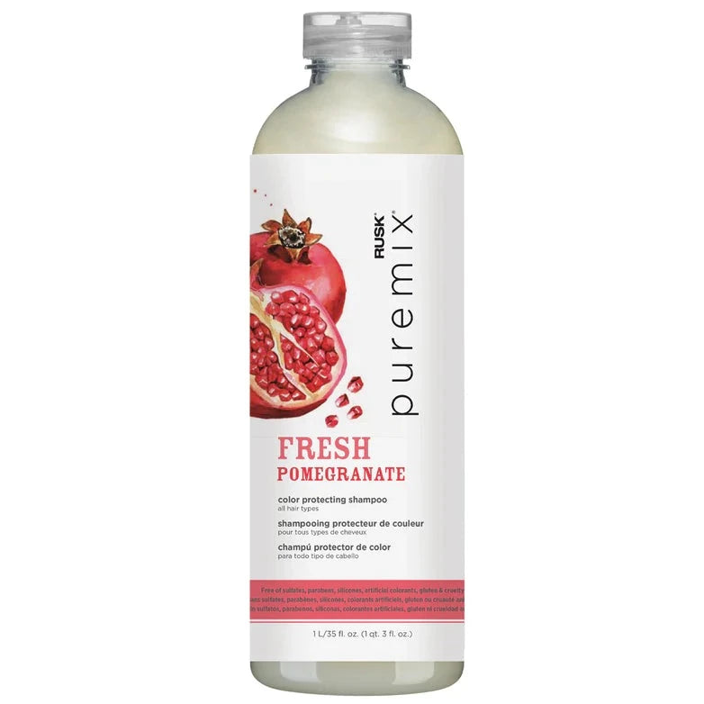 Rusk Puremix Fresh Pomegranate Color Protecting Shampoo 12oz