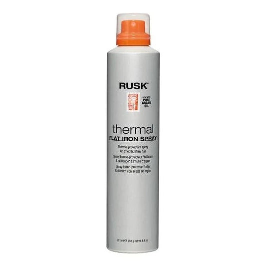Rusk - Thermal Flat Iron Hair Spray 8.8oz, Conditions & Protects Hair.