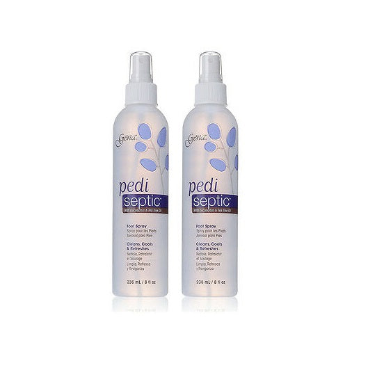 x2 GENA Pedi Septic w/Eucalyptus & Tea Tree oil Foot Spray 8 oz Clean & Refresh