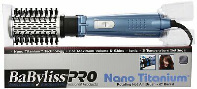 Babyliss Pro Babnt178 Nano Titanium Rotating 2” Hot Air Brush Ionic Technology