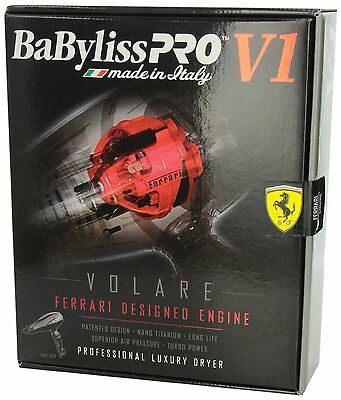 BABFV1 BABYLISS PRO VOLARE V1 FULL-SIZE DRYER FERRARI-DESIGNED ENGINE BLACK