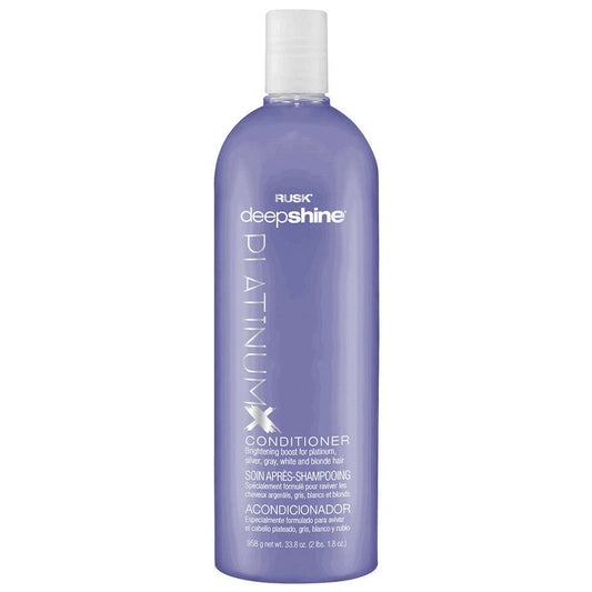 RUSK deepshine PlatinumX Conditioner 33.8 oz Brightening Boost, Moisturize