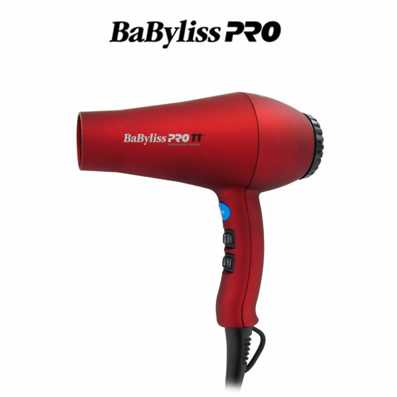 BABYLISS PRO TT Tourmaline Titanium Red Blow Dryer BABTT5585, Ionic, Fast Drying