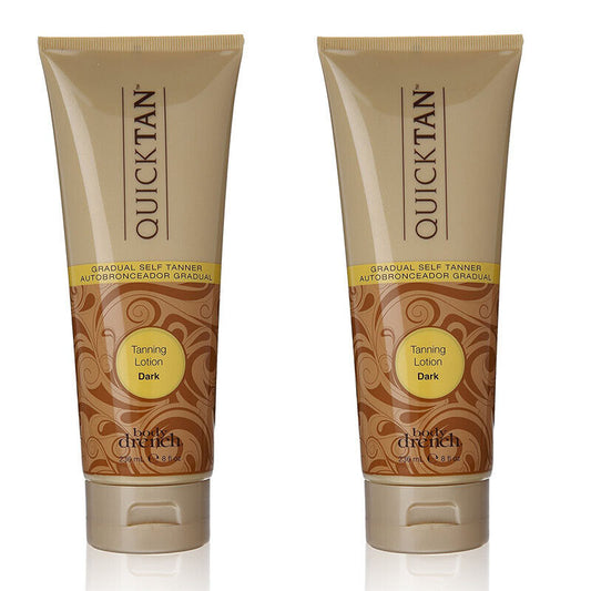 BODY DRENCH QUICKTAN TANNING LOTION DARK 8.0 OZ 2 Tubes
