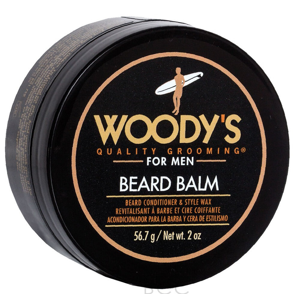 WOODY'S Quality Grooming For Men Beard Balm, Beard Conditioner and Style Wax 2oz