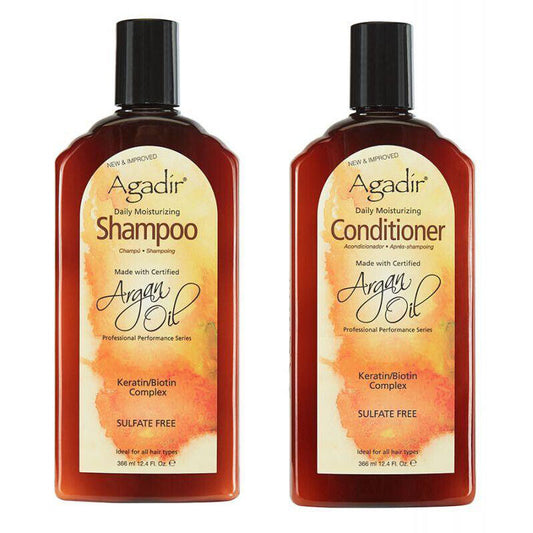 AGADIR Oil Daily Moisturizing Shampoo & Conditioner  12.4 OZ