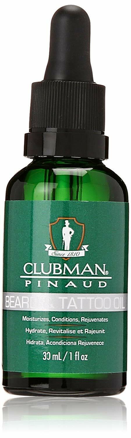 3 Bottles Clubman Pinaud Beard and Tattoo Oil 1 OZ-New