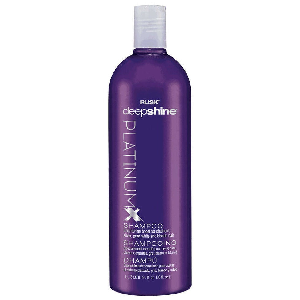 RUSK Deepshine PlatinumX Shampoo Color-enhancing, Boost Brightness 33.8oz