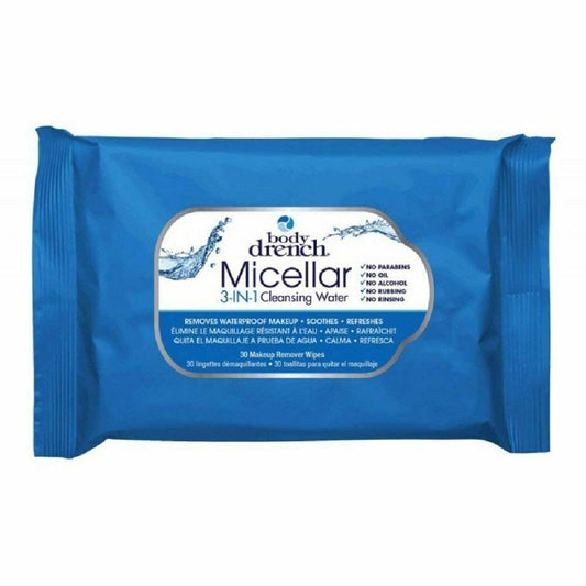 3 Packs BODY DRENCH MICELLAR CLEANSING WATER WIPES 30 Ct.
