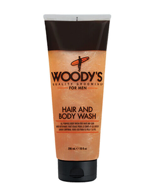 WOODY’s Hair & Body Wash 10 oz for Men, All Hair Types & Skin Types