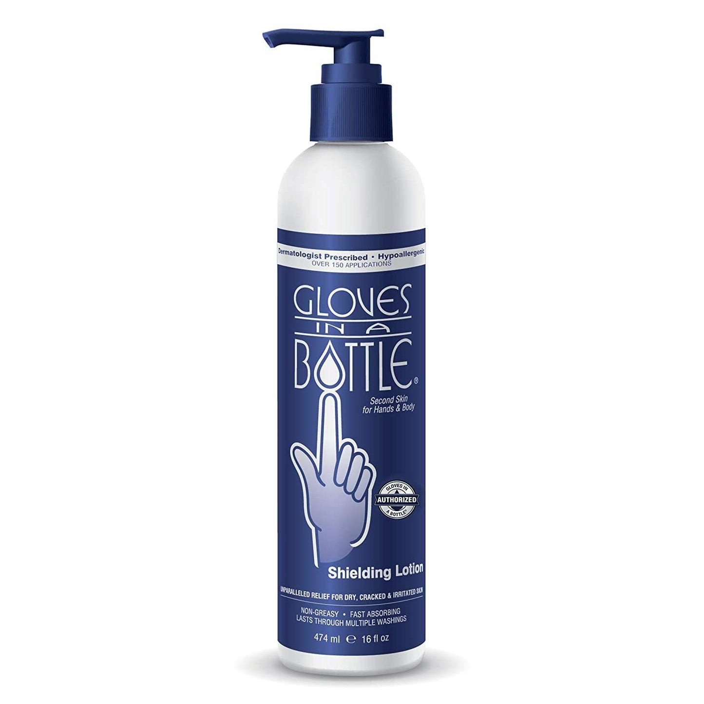 2x Gloves In A Bottle Shielding Lotion for Dry Skin Hand Body Shielding 16 oz