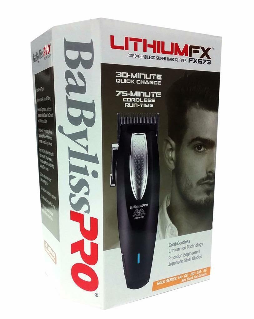 Babyliss Pro FX673 Lithium FX Cord/Cordless Super Hair V Blade Clipper