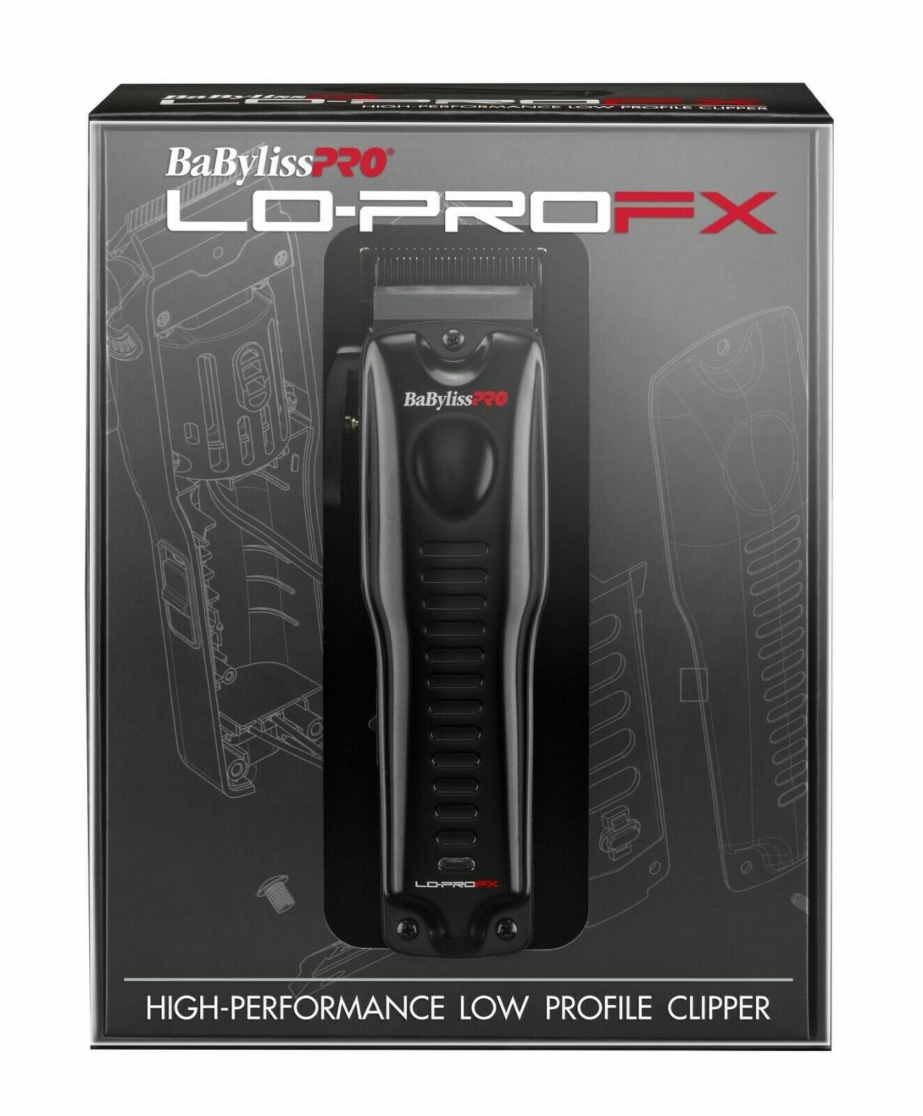 BaByliss PRO Lo-Pro FX825 High-Performance Low Profile Cordless Black Clipper