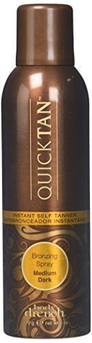2 x BODY DRENCH QUICKTAN BRONZING SPRAY MEDIUM DARK 6 OZ