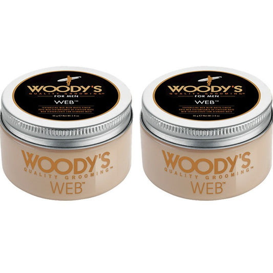 2 x Woody's Grooming Quality Grooming Web 3.4 oz, Flexible Hold (2 Packs)