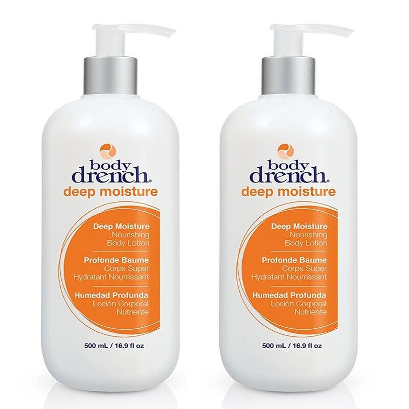2 Bottles Body Drench Deep Moisture Nourishing Body Lotion All Skin, 16.9 Fl Oz