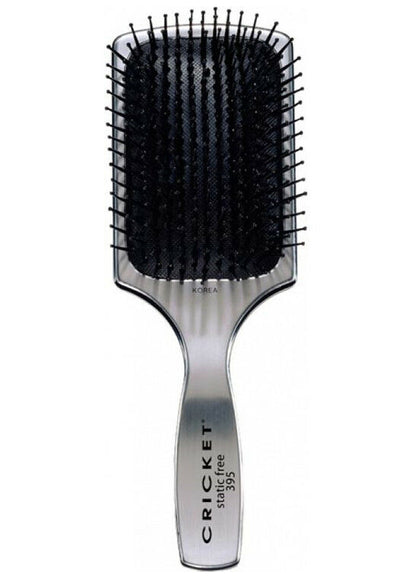 CRICKET Static Free Visage Cushioned Pad Paddle Brush Aluminum Finish 395