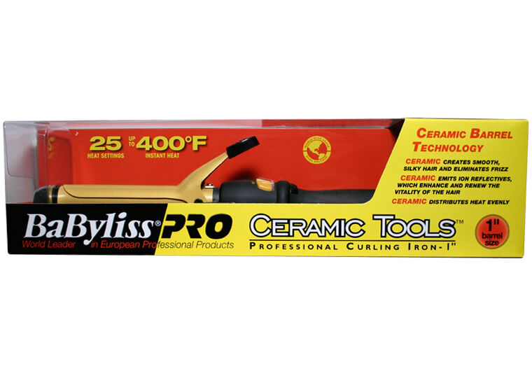 BaByliss Pro Ceramic Tools 1" Spring Curling Iron CT100S with Dual Voltage.