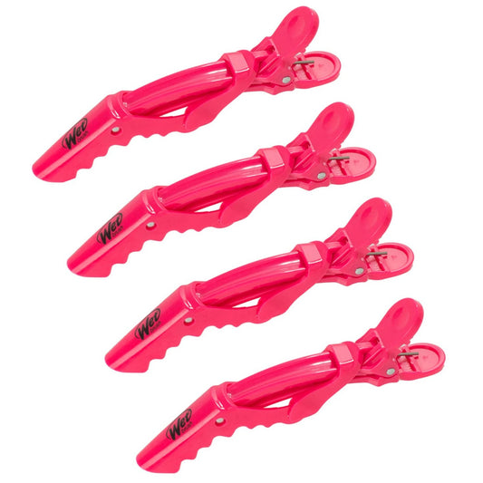 WET BRUSH Pro Styling Clips Big Mouth Pink SS405N-PK Wet Clip 4 Per Pack