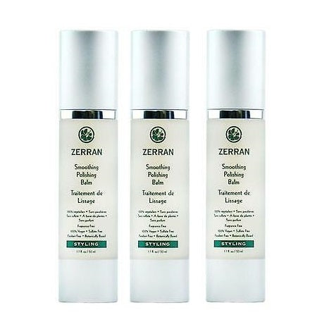 3 X ZERRAN SMOOTHING POLISHING HAIR BALM 1.7 OZ