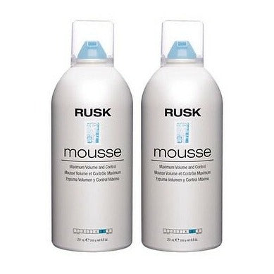 2 pcs .Rusk Mousse-Maximum Volume and Control 8.8 oz